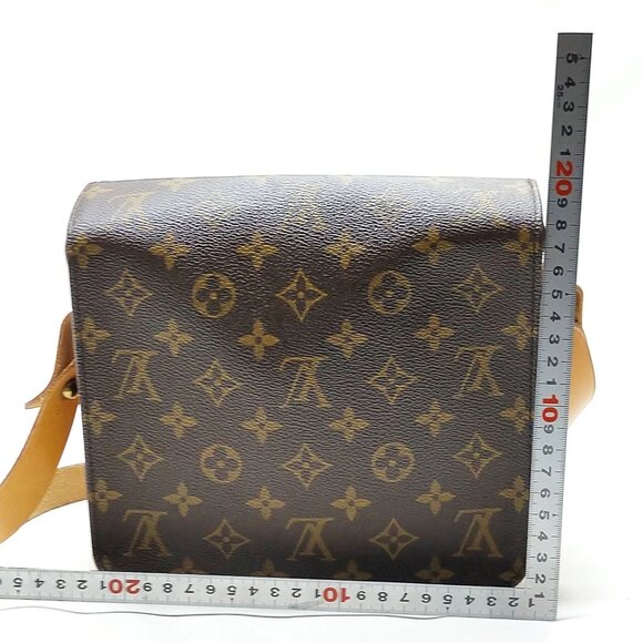 Authentic Louis Vuitton Cartouchiere MM Brown Monogram Shoulder Bag mn630-112725 - Picture 2 of 16